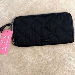Vera Bradley wallet black performance twill NWT